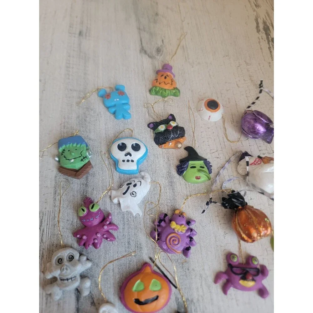 Halloween mini monster witch ornament‎ Xmas set pumpkin ghost